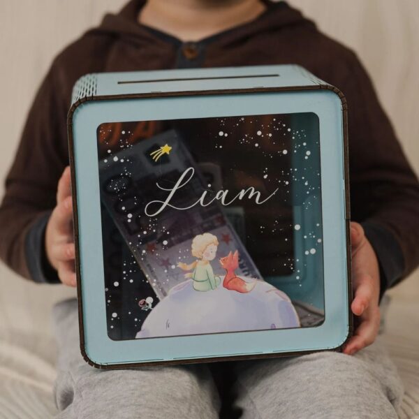 personalized large wooden piggy bank for kids