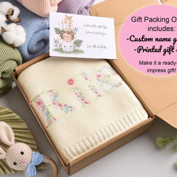 embroidered baby blanket